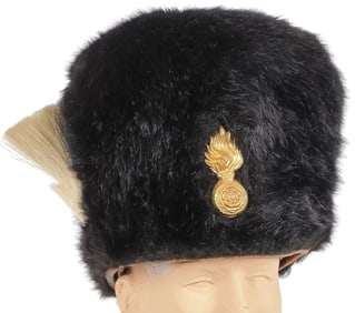 ROYAL FUSILIERS' RACOON SKIN BUSBY DATED 1913