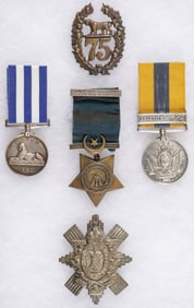 BRITISH EGYPT SERVICE MEDALS & BADGES, 19TH C
