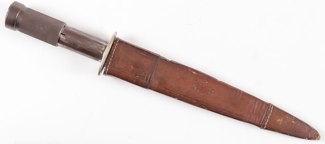 SCARCE ENGLISH BALDOCK KNIFE SPEAR & SHEATH
