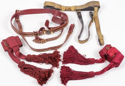 VICTORIAN BRITISH OFFICER'S SWORD BELT AND SASHES