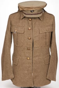 BRITISH WWI TUNIC AND VISOR CAP