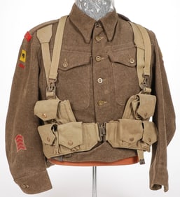 GOOD BRITISH WWII BATTLEDRESS & GEAR