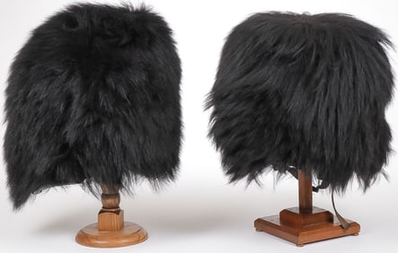 PAIR BRITISH BEAR FUR BUSBYS