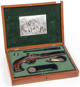 A FINE RARE RUSSIAN PERCUSSION DUELING PISTOL