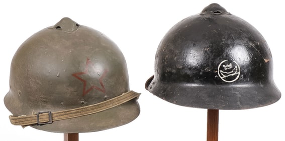 2 FINNISH/RUSSIAN M17 HELMETS