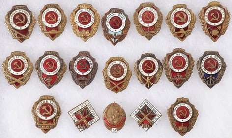 19 GOOD SOVIET PROFICIENCY/EXCELLENCE BADGES