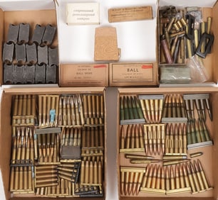LARGE LOT OF MILITARY AMMO AND CLIPS