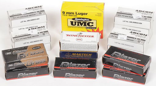 OVER 1000 ROUNDS OF 9MM AMMUNITION