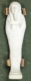 AN EGYPTIAN FAIENCE USHABTI