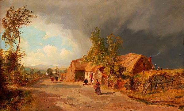 19TH CENTURY BRITISH OIL ON CANVAS PAINTING: BRITISH SCHOOL(19th century)Approaching Storm Oil on canvasApparently unsigned22 inches x 36 inches (56 x 91.7 cm)
