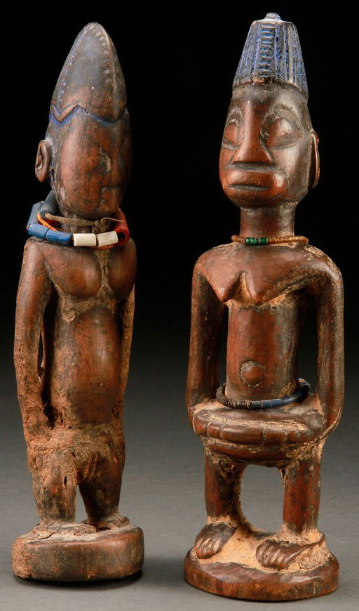 PR YORUBA (IBEJI) AFRICAN CARVED WOOD FIGURES - Apr 06, 2013 | Jackson