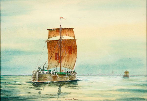 BRITISH WATERCOLOR, HUMBER KEELS: BRITISH SCHOOL(19th/20th century)Humber Keels Watercolor on paperApparently unsignedImage size 7.8 inches x 11 inches (20 x 28 cm)