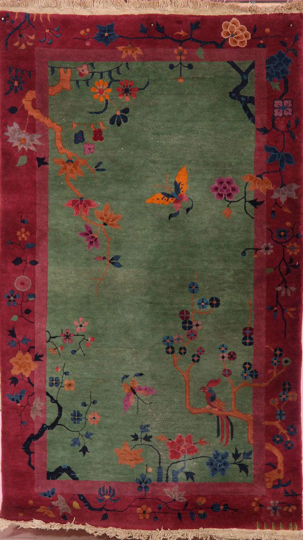 CHINESE "PEKING" HAND WOVEN ART DECO RUG