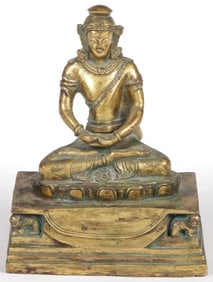 A GILT BRONZE BODHISATTVA, 18TH C
