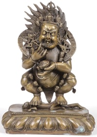 SINO-TIBETAN BRONZE DEITY