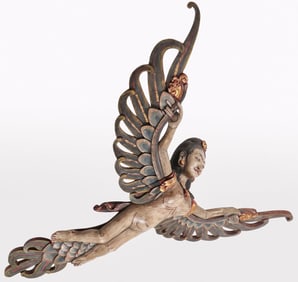 PAIR OF BALINESE CARVED SPIRIT CHASERS