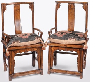 PR CHINESE QING STYLE YOKE BACK OFFICIAL'S CHAIRS