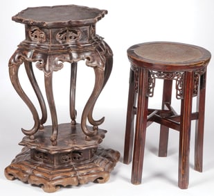 PR OF CARVED CHINESE STANDS