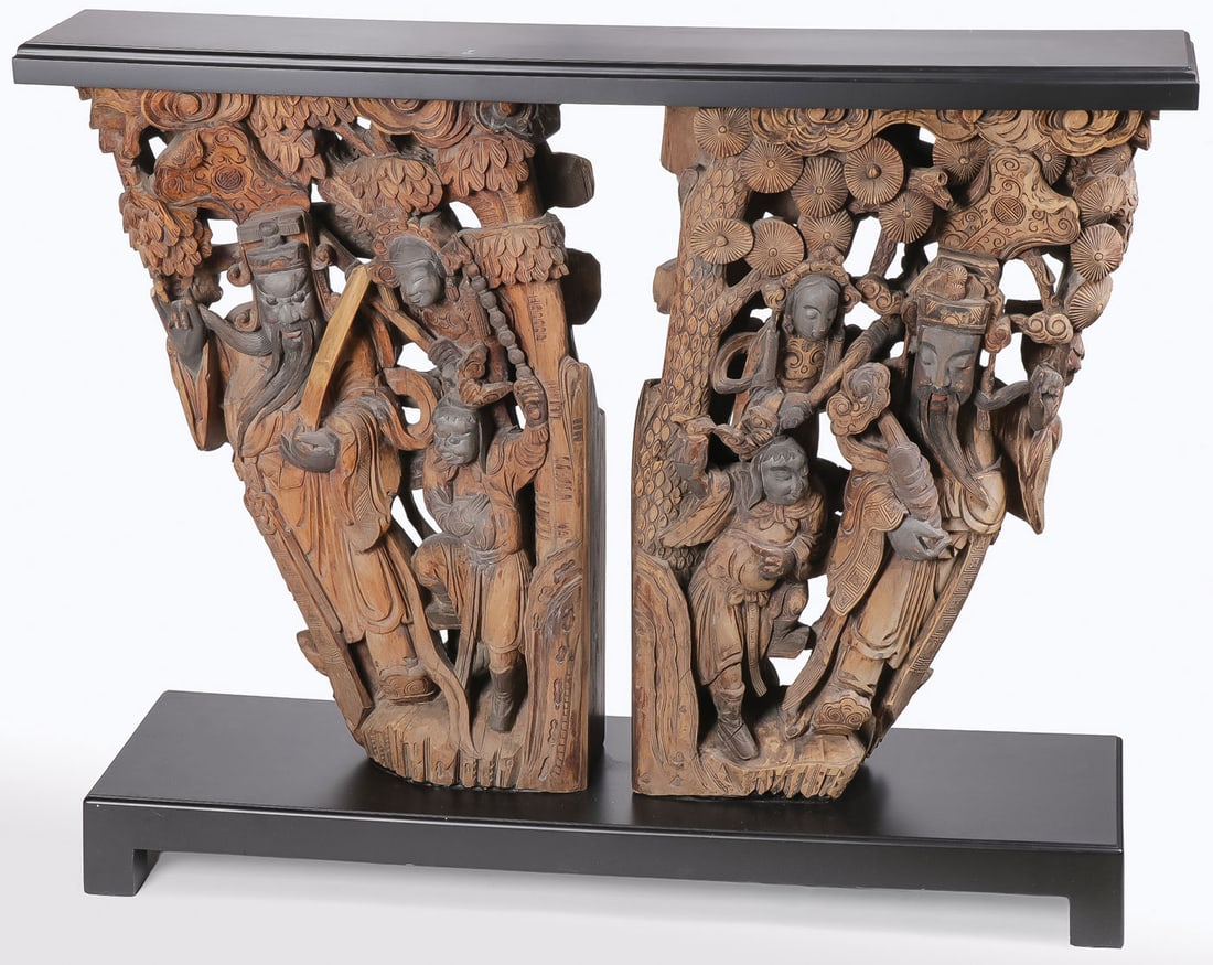CHINESE CARVED CONSOLE TABLE (1 of 2)