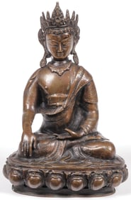 SINO-TIBETAN BRONZE BUDDHA