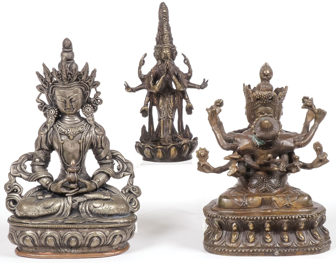 CAST BRONZE BUDDHA AND DEITIES (1 of 4)