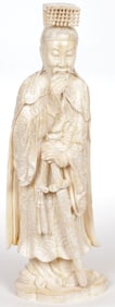 CHINESE CARVED EMPEROR, QING