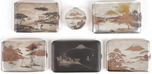 JAPANESE MIXED METAL CIGARETTE CASES