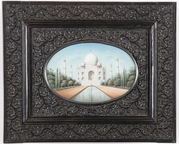 FINE INDIAN TAJ MAHAL MINIATURE PAINTING