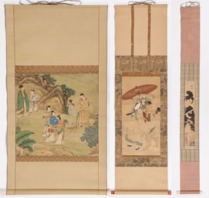 CHINESE & JAPANESE SCROLL PAINTINGS