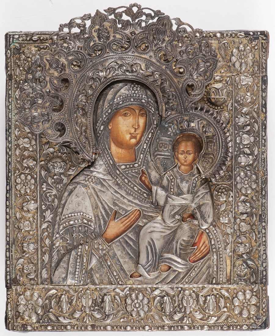A RUSSIAN ICON OF THE SMOLENSK MOTHER OF GOD (1 of 2)