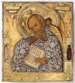 A RUSSIAN ICON OF ST. JOHN, 18TH CENTURY