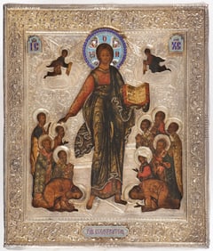 RUSSIAN ICON SAVIOR OF SMOLENSK, 17TH C