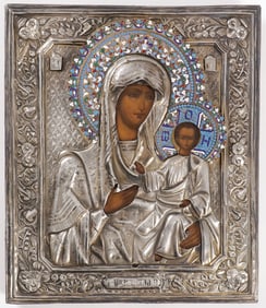 RUSSIAN ICON OF THE SMOLENSKAYA, MOSCOW, C. 1908