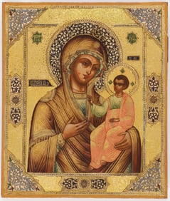 A FINE RUSSIAN ICON OF THE VIRGIN, MOSCOW