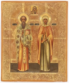 A VERY FINE RUSSIAN ICON, CIRCLE OF GURIANOV