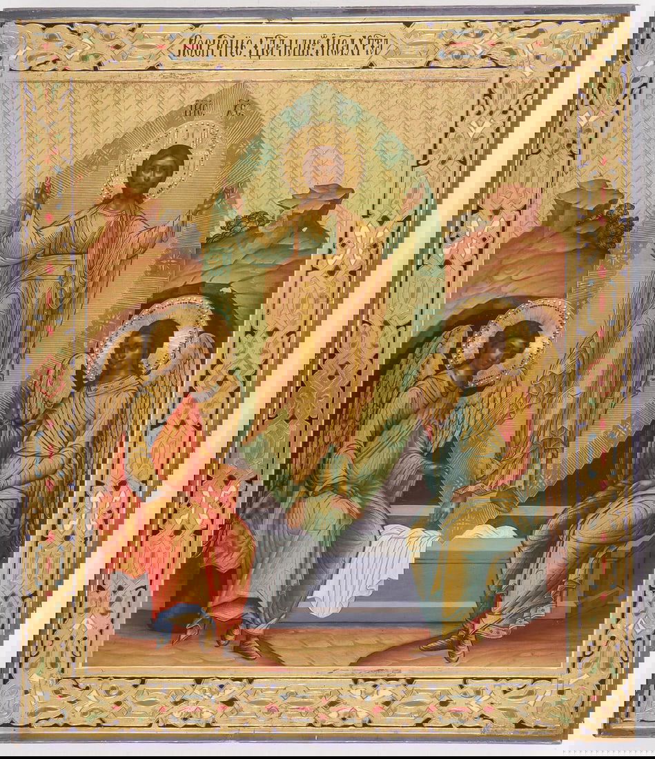 FINE RUSSIAN ICON OF THE RESURRECTION, C. 1890 (1 of 2)