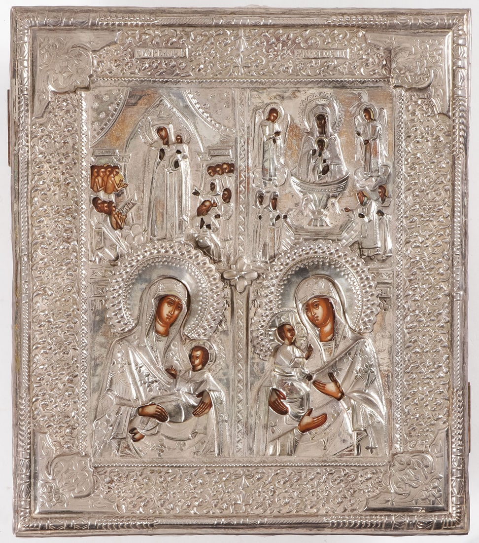 FINE RUSSIAN ICON IN FOUR PARTS, 19TH C (1 of 4)