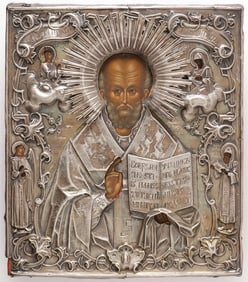 RUSSIAN ICON ST. NICHOLAS, NIZHNY NOVGOROD, 1860
