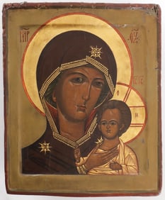 SCARCE RUSSIAN ICON PETROVSKAYA, 18TH C