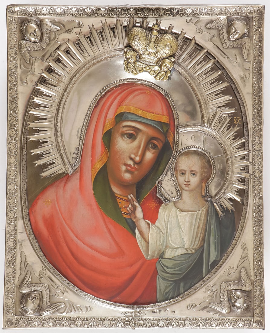 A RUSSIAN ICON OF THE KAZAN MOTHER OF GOD, 1826 (1 of 5)