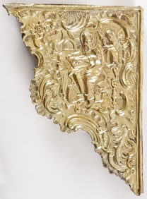 SILVER GILT RUSSIAN ICON OF ST. MATTHEW, 1755