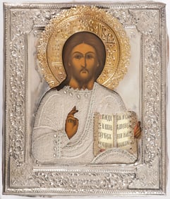 RUSSIAN ICON OF CHRIST, 19TH CENTURY