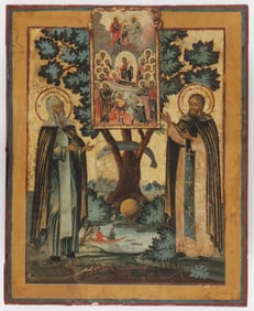 AN INTERESTING RUSSIAN ICON, C. 1780
