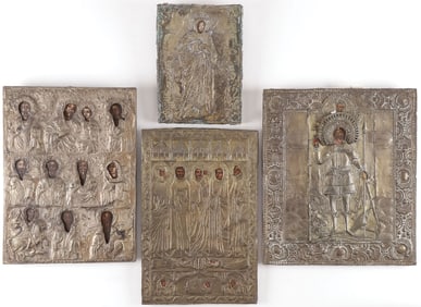 A GROUP OF FOUR ICONS