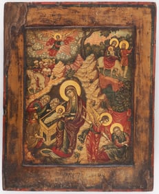 RUSSIAN ICON OF THE NATIVITY OF CHRIST