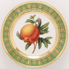 RUSSIAN PORCELAIN DESSERT PLATE PERIOD OF NICHOLA