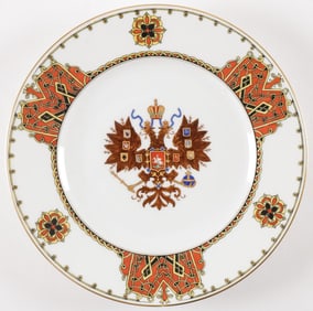 GOOD RUSSIAN PORCELAIN PLATE KORNILOV BROS