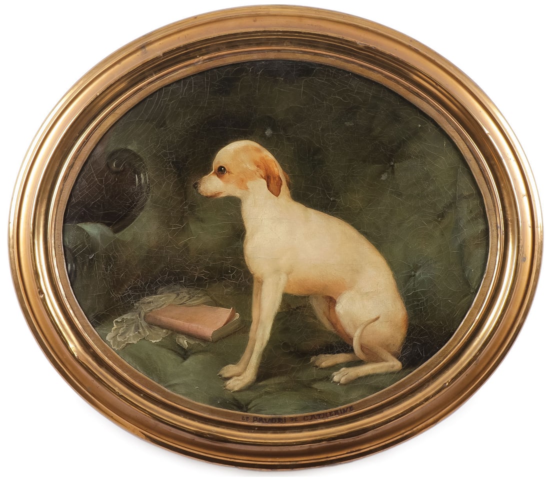 RUSSIAN PAINTING OF CATHERINE THE GREAT'S DOG (1 of 3)