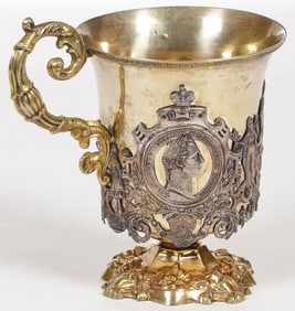 RUSSIAN SILVER GILT COMMEMORATIVE CUP, MOSCOW