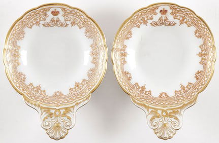 IMPERIAL RUSSIAN PORCELIAN OYSTER PLATES